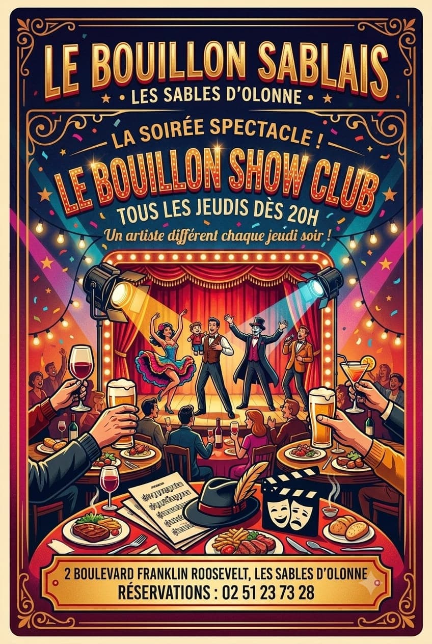 Affiche du Bouillon Show Club le jeudi dès 20h